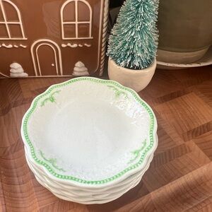 Set of 6 Antique W.H. Grindley & Co. ironstone butter pats